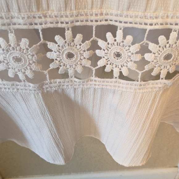 SHEIN White Cold Shoulder Lace Midi Dress - Picture 4 of 6